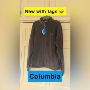 Men’s Colombia Steens Mountain Full Zip Fleece New With Tags Size XL Black
